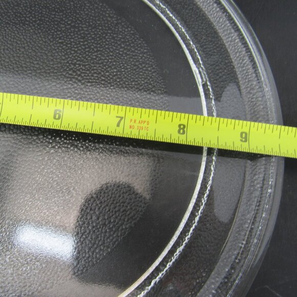 Microwave Glass Turntable Plate 9 1/2 Diameter with Roller Ring Preowned - Picture 8 of 8